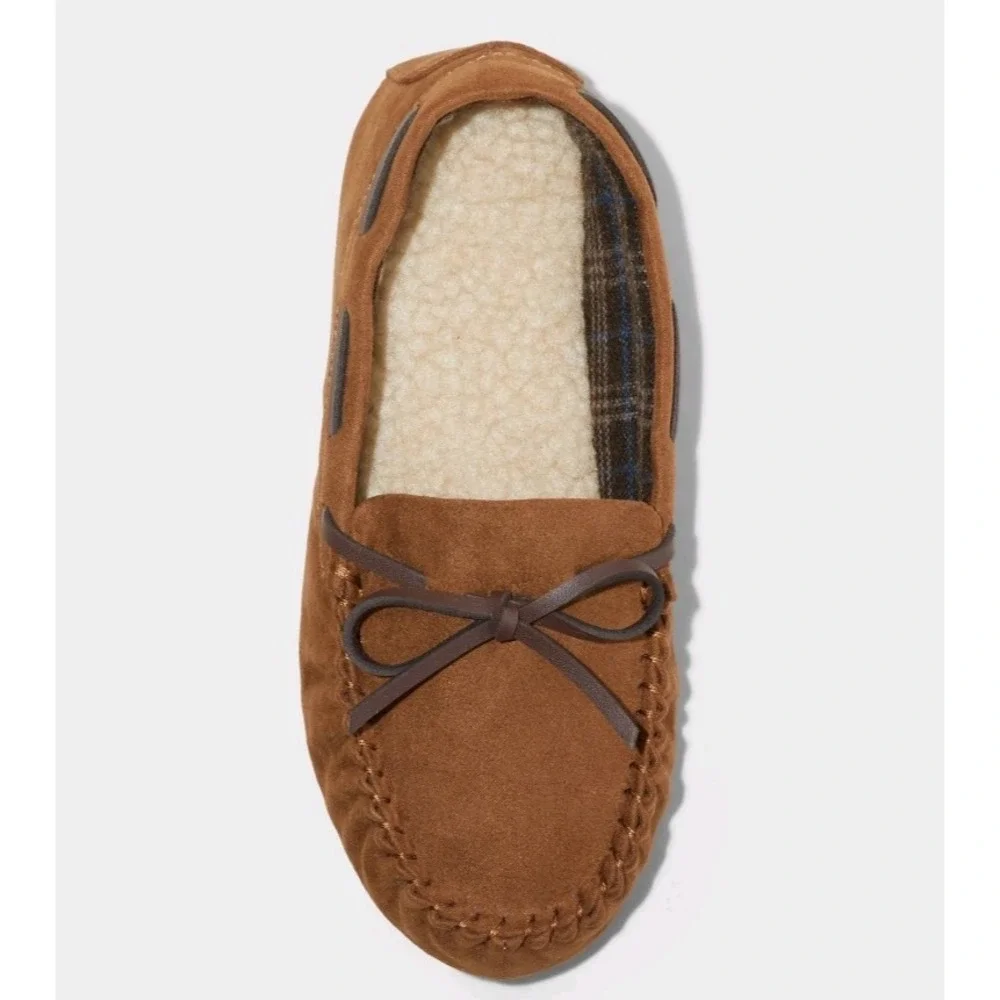 cat & Jack Boys Youth Lionel Moccasin Chestnut Slippers size 13